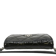 Load image into Gallery viewer, CHANEL CC Double Mini Flap Patent Quilted Leather Chain Waist Bag Black Pink
