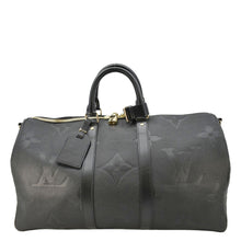 Load image into Gallery viewer, LOUIS VUITTON Keepall Bandouliere 45 Monogram Empreinte Giant Travel Bag Black
