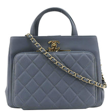 Load image into Gallery viewer, CHANEL Business Affinity Quilted Caviar Leather Shopping Tote Bag Light Blue
