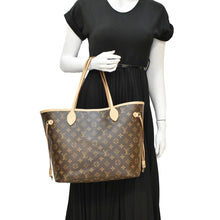 Load image into Gallery viewer, LOUIS VUITTON Neverfull MM Monogram Canvas Tote Bag Brown
