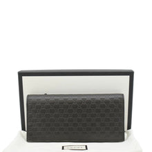 Load image into Gallery viewer, GUCCI G Leather Bi-fold Long Wallet Black  front
