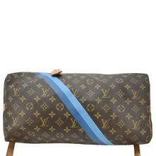 Load image into Gallery viewer, LOUIS VUITTON Speedy 40 Bandouliere Heritage Monogram Canvas Travel Bag Blue Clair
