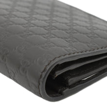 Load image into Gallery viewer, GUCCI G Leather Bi-fold Long Wallet Black upper right corner look
