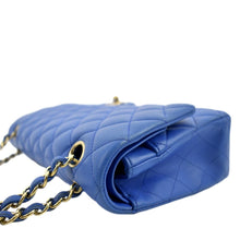 Load image into Gallery viewer, CHANEL Classic Double Flap Quilted Leather Shoulder Bag Blue
