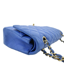 Load image into Gallery viewer, CHANEL Classic Double Flap Quilted Leather Shoulder Bag Blue
