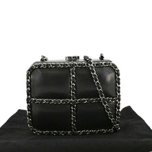 Load image into Gallery viewer, CHANEL Minaudiere Lambskin Leather Chain Clutch Crossbody Black
