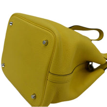 Load image into Gallery viewer, HERMES Picotin Lock 22 Taurillon Clemence Leather Hobo Bag Yellow
