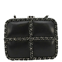 Load image into Gallery viewer, CHANEL Minaudiere Lambskin Leather Chain Clutch Crossbody Black
