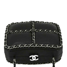 Load image into Gallery viewer, CHANEL Minaudiere Lambskin Leather Chain Clutch Crossbody Black
