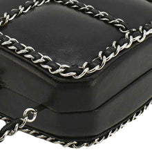 Load image into Gallery viewer, CHANEL Minaudiere Lambskin Leather Chain Clutch Crossbody Black
