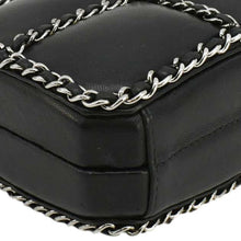 Load image into Gallery viewer, CHANEL Minaudiere Lambskin Leather Chain Clutch Crossbody Black
