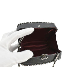 Load image into Gallery viewer, CHANEL Minaudiere Lambskin Leather Chain Clutch Crossbody Black
