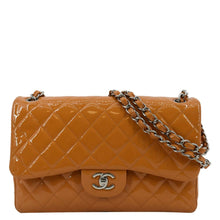 Load image into Gallery viewer, CHANEL Classic Jumbo Double Flap Quilted Leather Shoulder Bag Orange
