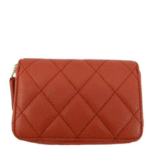 Load image into Gallery viewer, CHANEL Zipped Quilted Caviar Leather Coin Purse Red
