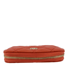 Load image into Gallery viewer, CHANEL Zipped Quilted Caviar Leather Coin Purse Red
