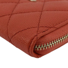 Load image into Gallery viewer, CHANEL Zipped Quilted Caviar Leather Coin Purse Red
