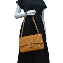 Load image into Gallery viewer, CHANEL Classic Jumbo Double Flap Quilted Leather Shoulder Bag Orange
