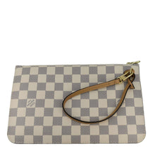 Load image into Gallery viewer, LOUIS VUITTON Wristlet Pochette Damier Azur Pouch White
