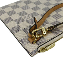 Load image into Gallery viewer, LOUIS VUITTON Wristlet Pochette Damier Azur Pouch White
