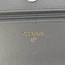 Load image into Gallery viewer, CHANEL 19 WOC Quilted Leather Wallet On Chain Grey
