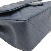 Load image into Gallery viewer, CHANEL Quilted Caviar Leather Shoulder Bag Blue lower right \corner look
