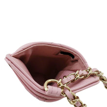 Load image into Gallery viewer, CHANEL CC Quilted Lambskin Leather Chain ID Card Holder Pink
