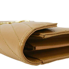 Load image into Gallery viewer, YVES SAINT LAURENT Cassandre Leather Chain Crossbody Bag Brown

