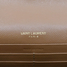 Load image into Gallery viewer, YVES SAINT LAURENT Cassandre Leather Chain Crossbody Bag Brown
