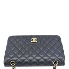 Load image into Gallery viewer, CHANEL Classic Medium Double Flap Quilted Leather Shoulder Bag Navy Blue
