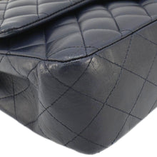 Load image into Gallery viewer, CHANEL Classic Medium Double Flap Quilted Leather Shoulder Bag Navy Blue
