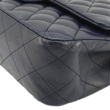 Load image into Gallery viewer, CHANEL Classic Medium Double Flap Quilted Leather Shoulder Bag Navy Blue
