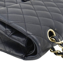 Load image into Gallery viewer, CHANEL Classic Medium Double Flap Quilted Leather Shoulder Bag Navy Blue
