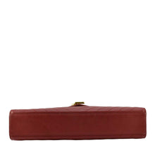 Load image into Gallery viewer, YVES SAINT LAURENT Envelope Large Mixed Matelasse Leather Shoulder Bag Red
