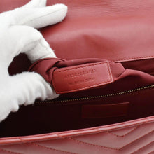 Load image into Gallery viewer, YVES SAINT LAURENT Envelope Large Mixed Matelasse Leather Shoulder Bag Red
