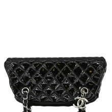 Load image into Gallery viewer, CHANEL Just Mademoiselle Bowling Small Quilted Patent Leather Shoulder Bag Black uppper look
