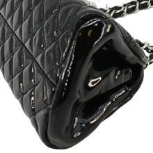 Load image into Gallery viewer, CHANEL Just Mademoiselle Bowling Small Quilted Patent Leather Shoulder Bag Black
