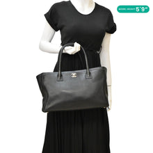 Load image into Gallery viewer, CHANEL Executive Cerf Leather Tote Bag Black
