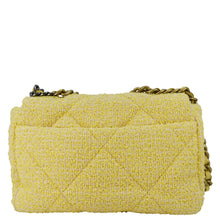 Load image into Gallery viewer, CHANEL 19 Flap Medium Quilted Tweed Shoulder Bag Beige
