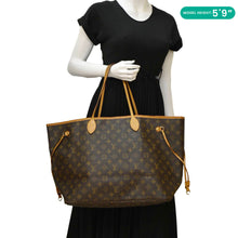 Load image into Gallery viewer, LOUIS VUITTON Neverfull Monogram Canvas Tote Bag Brown
