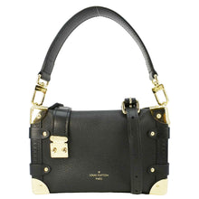 Load image into Gallery viewer, LOUIS VUITTON Side Trunk PM Grained Leather Tote Shoulder Bag Black
