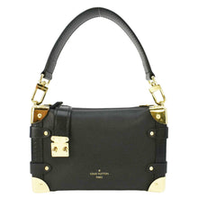 Load image into Gallery viewer, LOUIS VUITTON Side Trunk PM Grained Leather Tote Shoulder Bag Black
