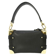 Load image into Gallery viewer, LOUIS VUITTON Side Trunk PM Grained Leather Tote Shoulder Bag Black
