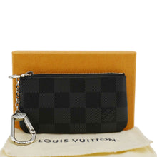 Load image into Gallery viewer, LOUIS VUITTON Damier Graphite Key Coin Pouch Black
