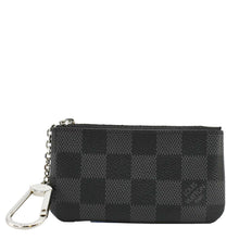 Load image into Gallery viewer, LOUIS VUITTON Damier Graphite Key Coin Pouch Black
