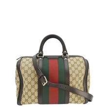 Load image into Gallery viewer, GUCCI Vintage Web Original GG Boston Bag Beige 247205
