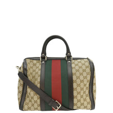 Load image into Gallery viewer, GUCCI Vintage Web Original GG Boston Bag Beige 247205
