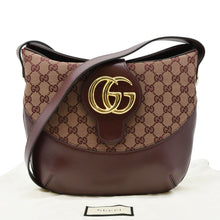 Load image into Gallery viewer, GUCCI Arli Medium Canvas Brown front look
