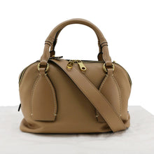 Load image into Gallery viewer, CHLOE Daria Medium Calfskin Leather Shoulder Bag Brown
