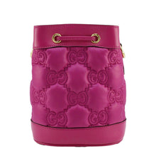 Load image into Gallery viewer, GUCCI GG Matelasse Nylon Bucket Crossbody Bag Pink 728231
