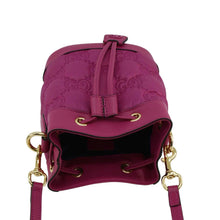 Load image into Gallery viewer, GUCCI GG Matelasse Nylon Bucket Crossbody Bag Pink 728231
